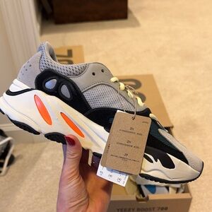 Yeezy Boost 700 with Gray, Black, and Orange Accents